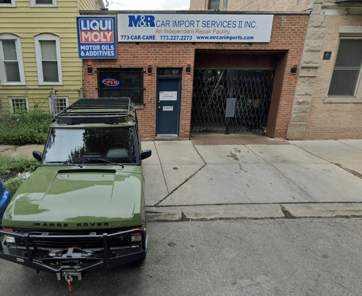 M & R Car Import Services workshop